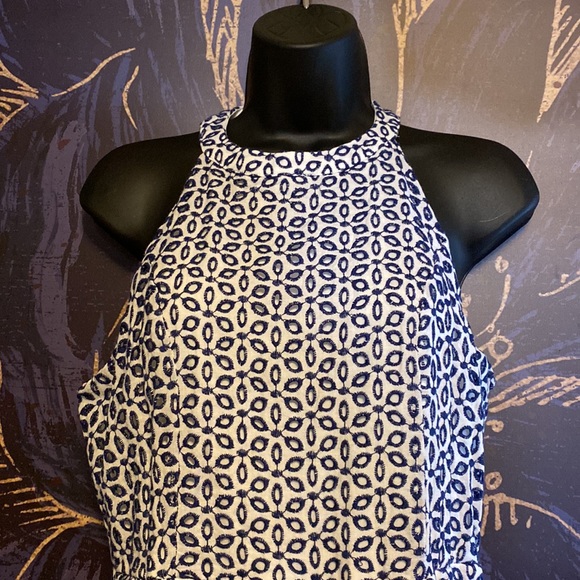 NWT Skirted eyelet w/blue embroidery jumpsuit - Picture 2 of 13